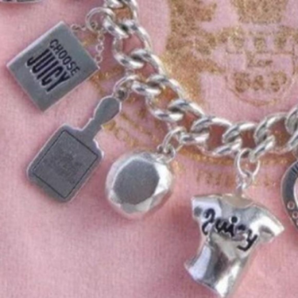 NEW Y2K Juicy Couture STERLING SILVER Charm Bracelet RARE HTF 925 NEW WITH BOX - Picture 4 of 8